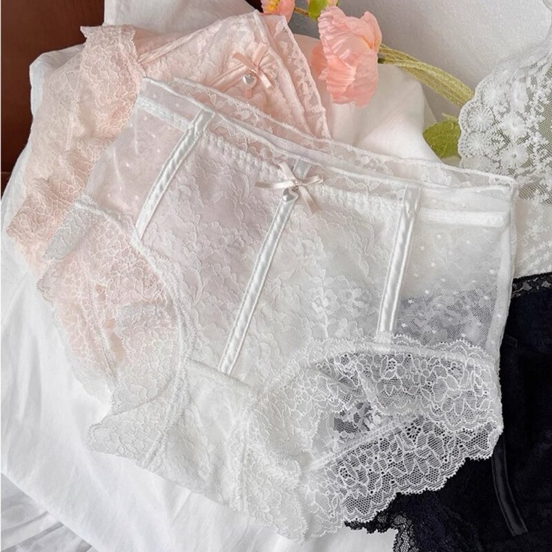 Panties Factory - OEM High Quality Lace Transparent pink Sexy
