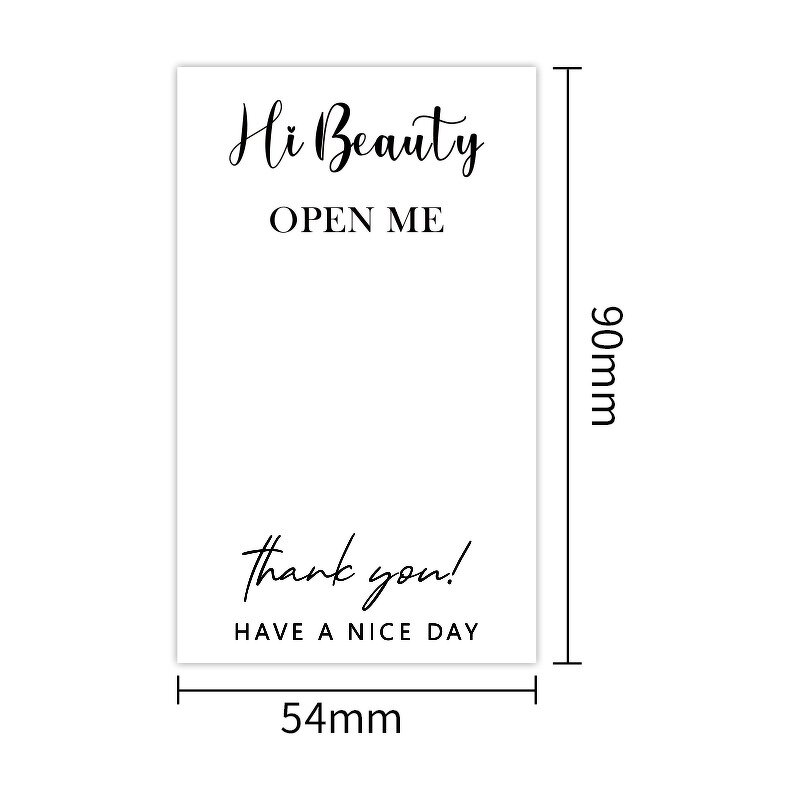 Box Sealing Stickers Supplier - OEM 5.4x9cm 50 Pieces/bag Open Me