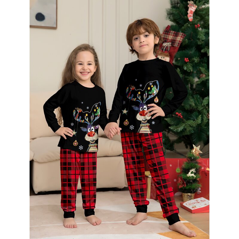 Onesie Pajamas Supplier - OEM Wholesale Elk Matching for Family Kids