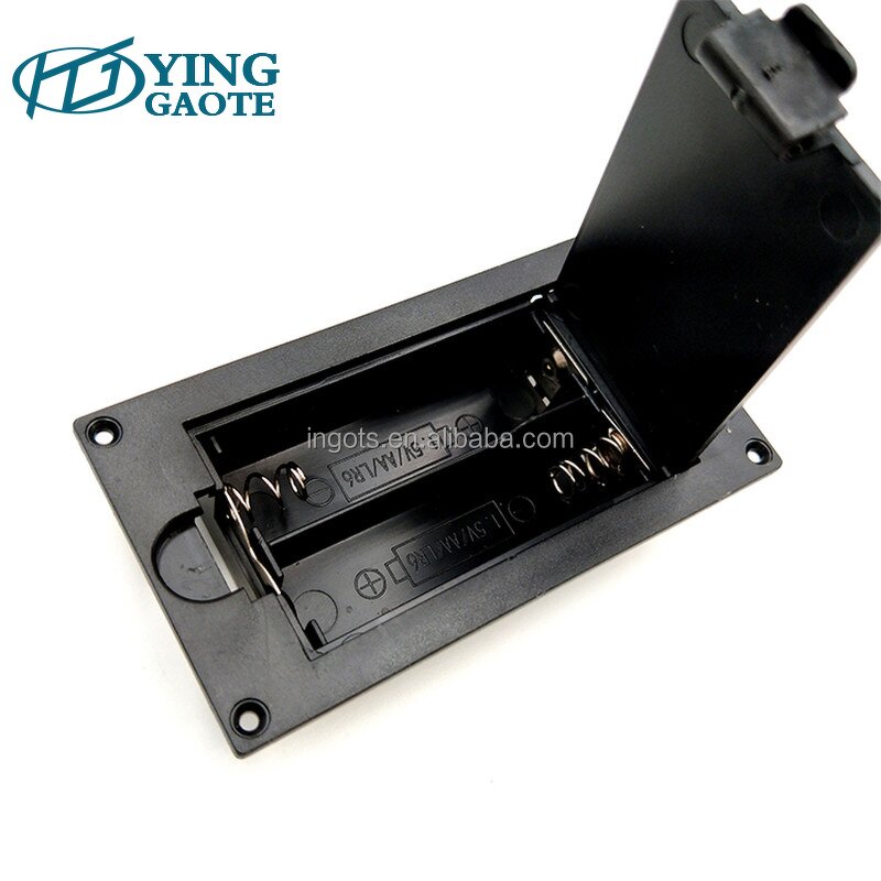 Battery Box Factory - Black Flip Embedded 3V 2AA Panel Surface Mounted Pack