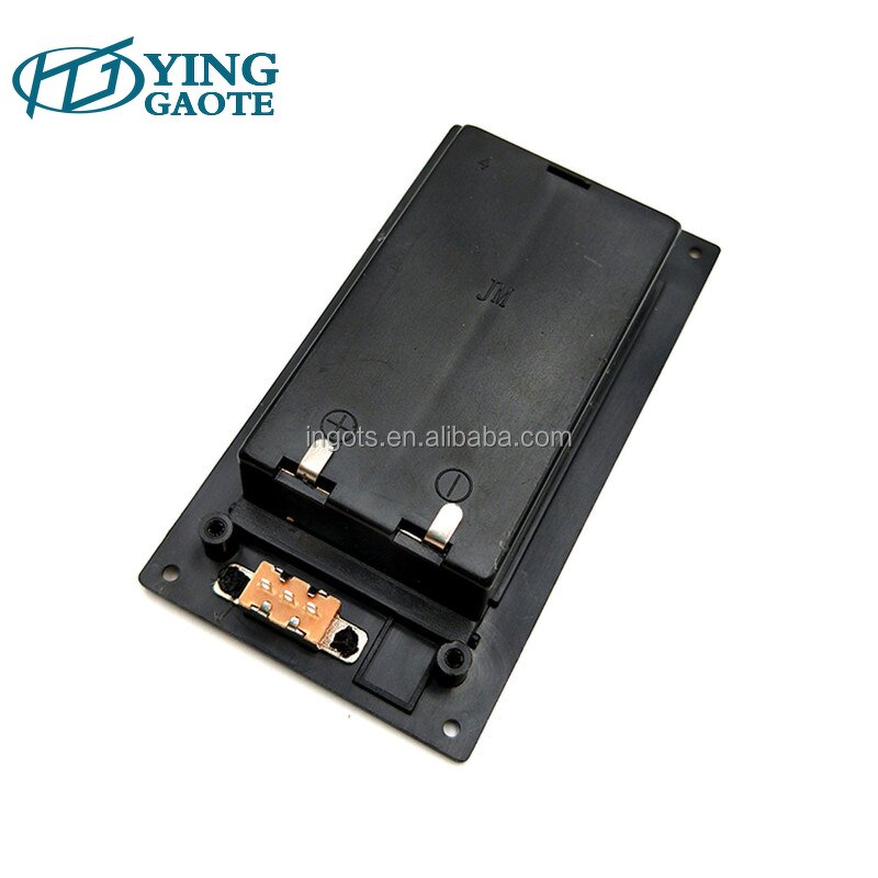 Battery Box Factory - Black Flip Embedded 3V 2AA Panel Surface Mounted Pack