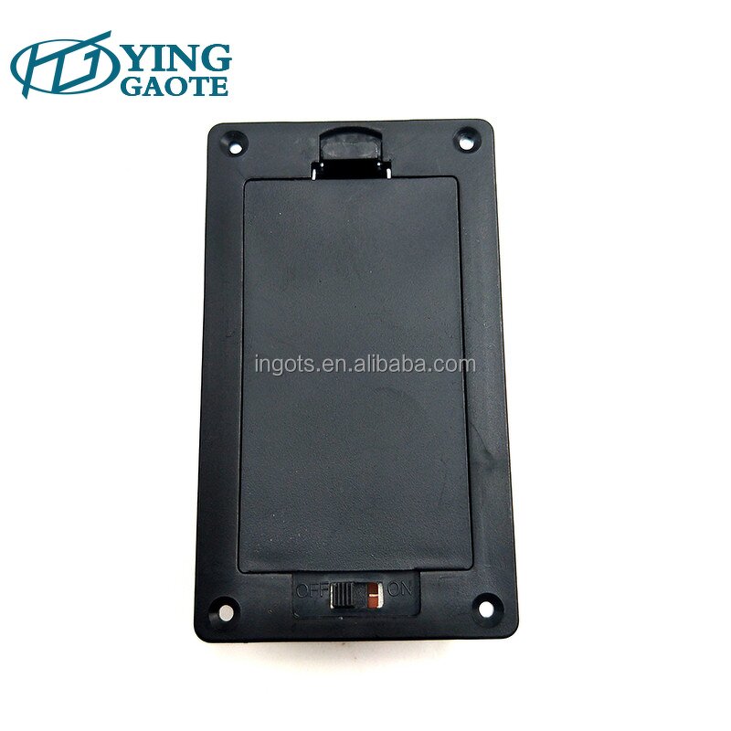 Battery Pack Factory - Panel Surface Mounted 3V 2AA Black with Switch Cover