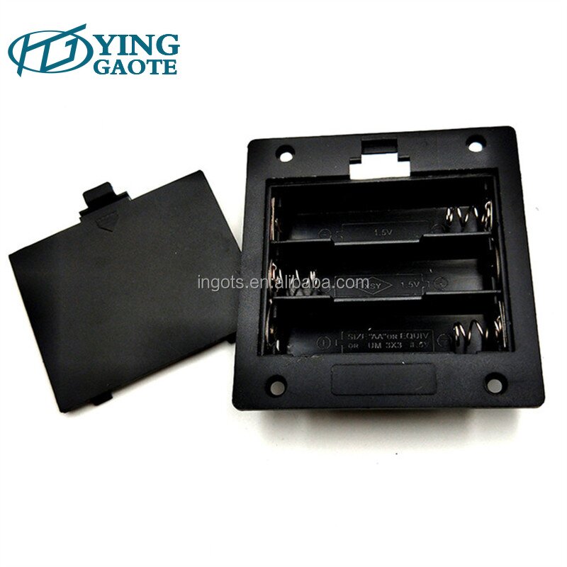 Battery Pack Factory - Custom NO-switch Black 4.5V 3AA Embedded with Cover