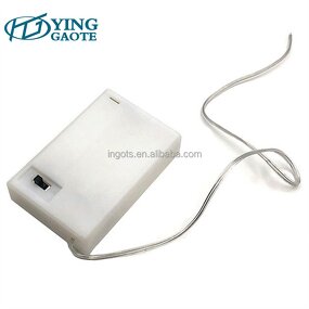 Battery Holder Factory - Custom 3 Slot AA White 4.5V Pack with Cable Switch