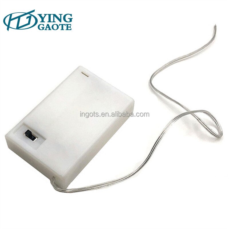 Battery Holder Factory - Custom 3 Slot AA White 4.5V Pack with Cable Switch