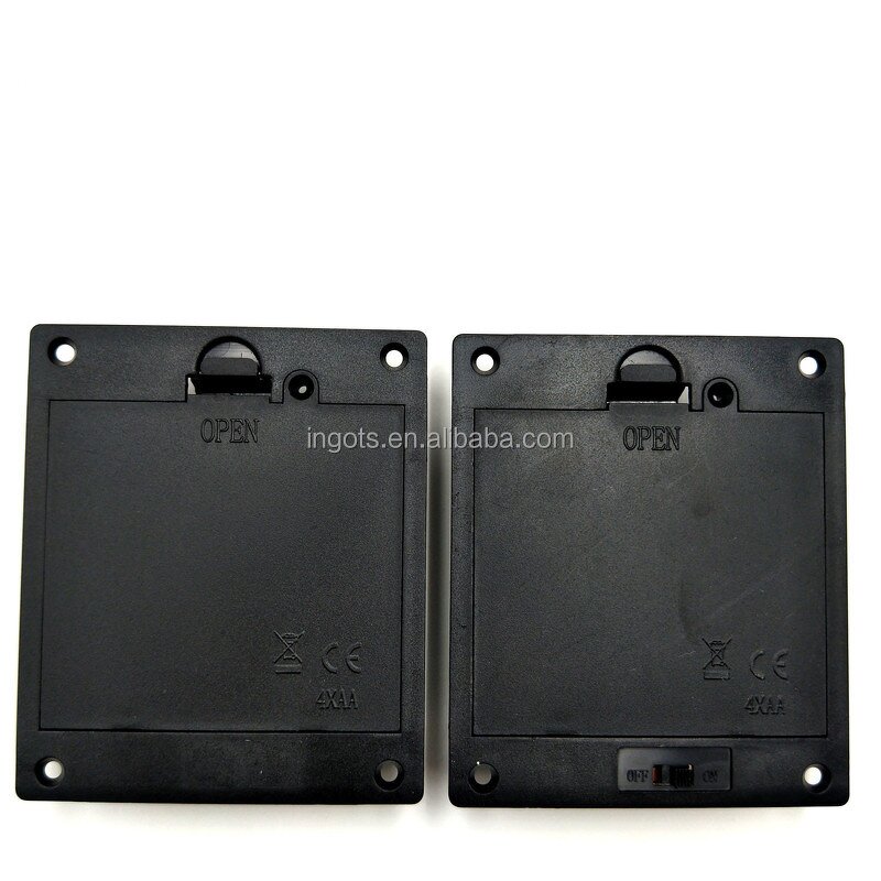 Battery Holder Factory - Custom Black Embedded 6V 4AA Surface Mounted