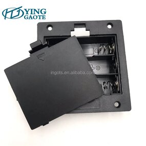 Battery Pack Factory - Custom NO-switch Black 4.5V 3AA Embedded with Cover