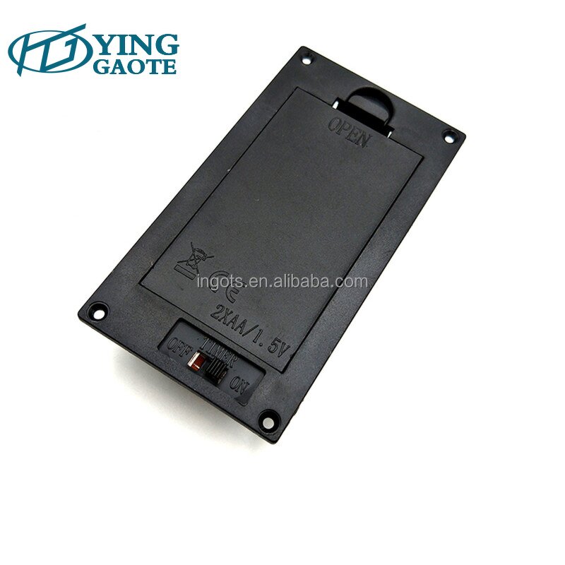 Battery Box Factory - Black Flip Embedded 3V 2AA Panel Surface Mounted Pack