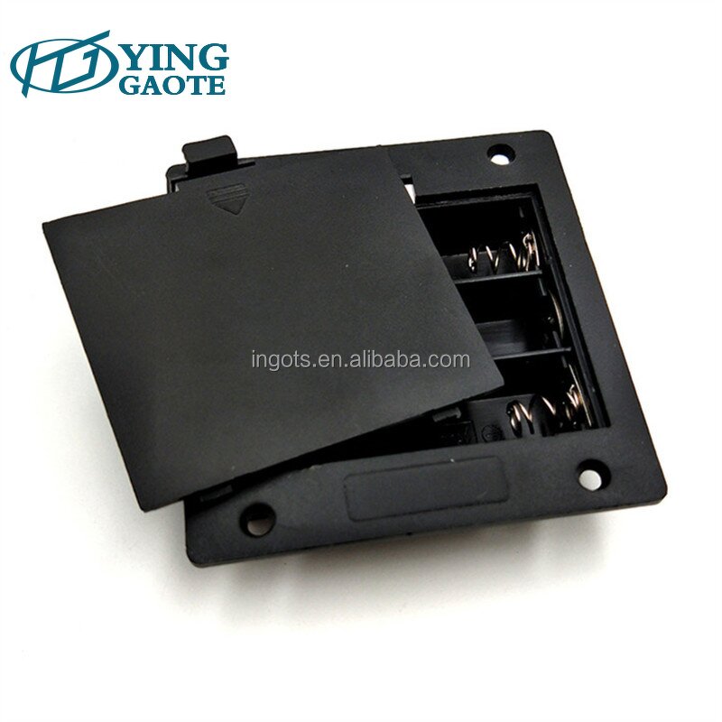 Battery Pack Factory - Custom NO-switch Black 4.5V 3AA Embedded with Cover