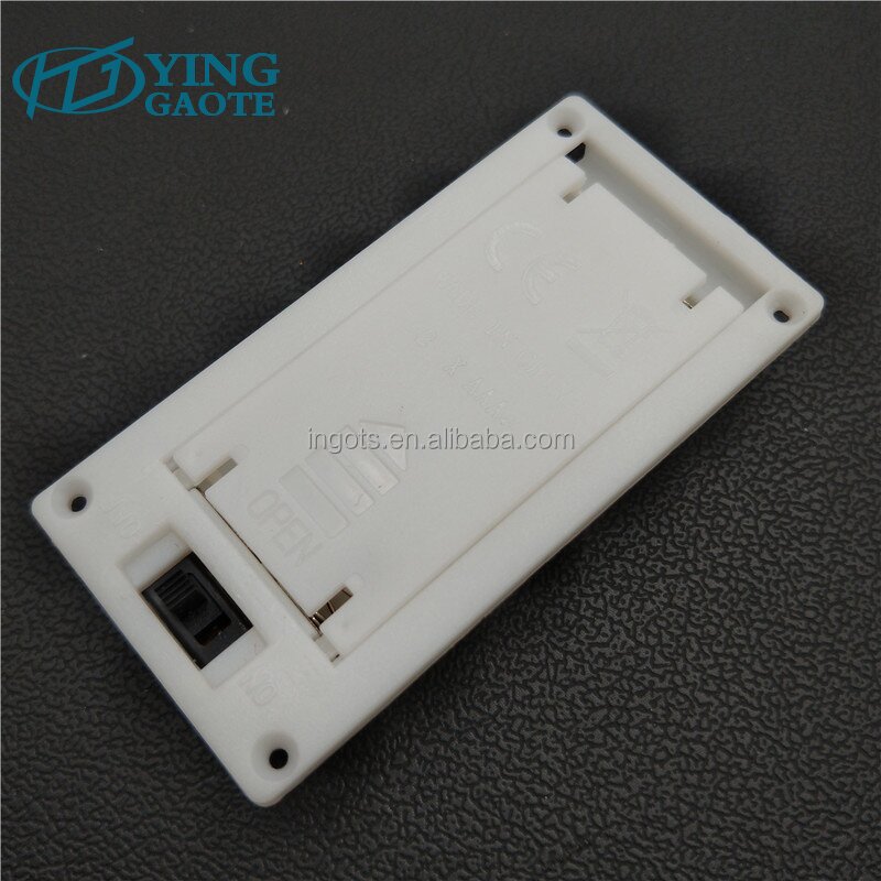 Battery Holder Factory - White Embedded 3V AAA X2 Panel Surface Mounted Pack