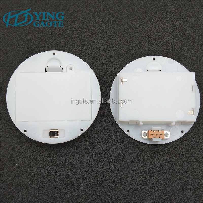 Battery Holder Factory - Custom Circle White Embedded 3V 2AA Panel Mounted