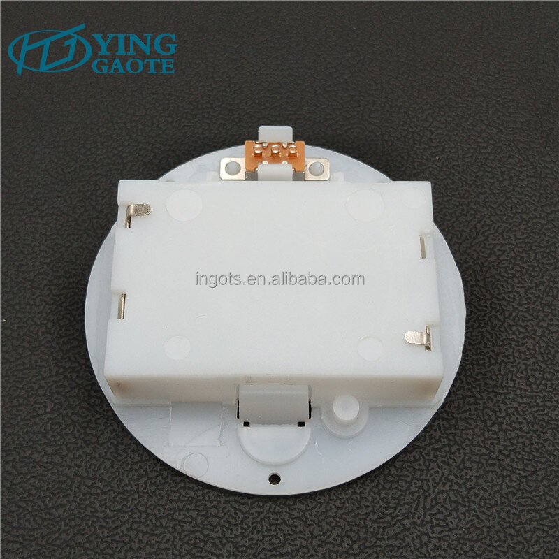Battery Holder Factory - Custom Circle White Embedded 3V 2AA Panel Mounted