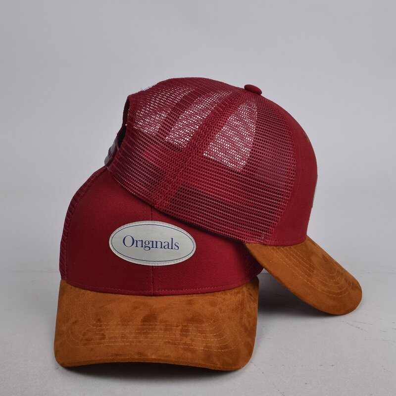 Mesh Baseball Cap Supplier - BSCI OEM Custom 6-Panel Suede Trucker Hat
