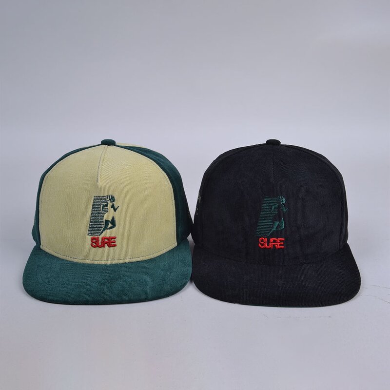 Corduroy Snapback Cap Factory - OEM Custom 5-Panel Hip Hop Corduroy Cap