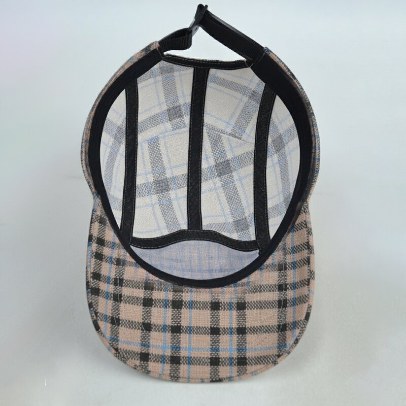 Camp Hat Factory - OEM Custom Woolen Checked Stripe Dad Hat