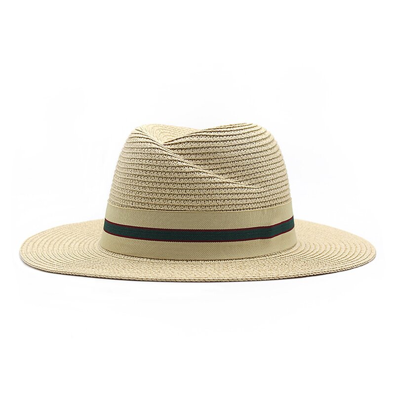 Straw Hat Factory - Wholesale Men's Flat Brim Straw Beach Hat