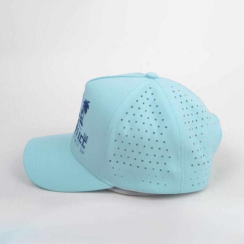 Golf Cap Supplier - OEM Custom 5-Panel Waterproof Laser Cut Cap