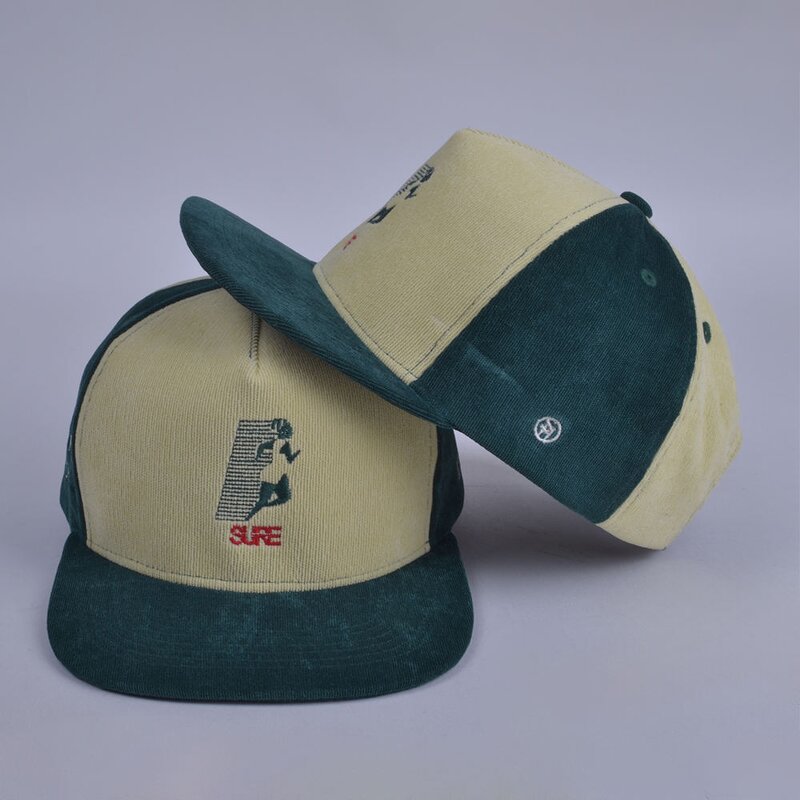 Corduroy Snapback Cap Factory - OEM Custom 5-Panel Hip Hop Corduroy Cap