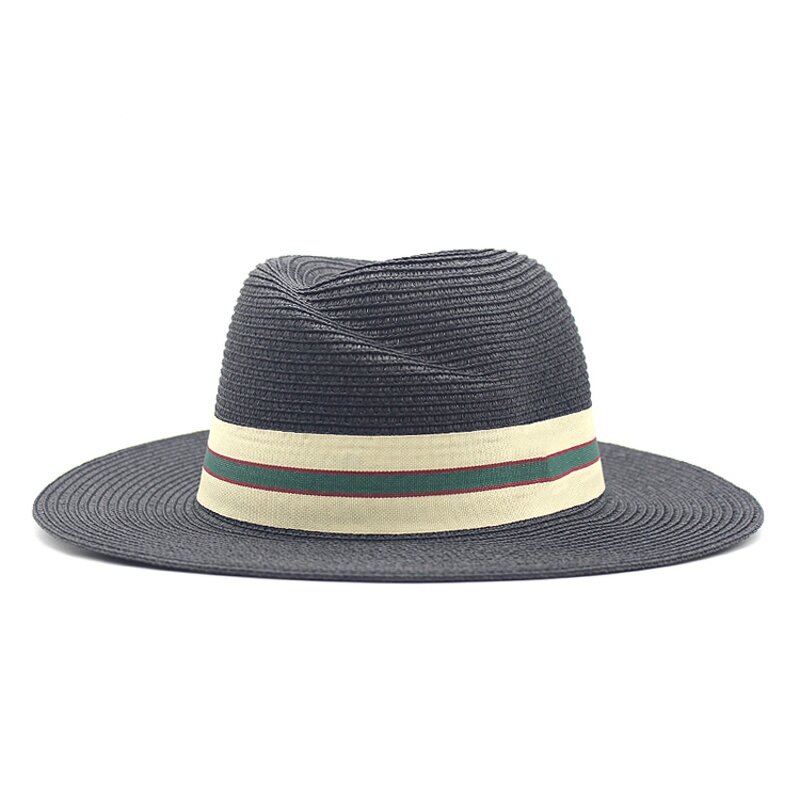 Straw Hat Factory - Wholesale Men's Flat Brim Straw Beach Hat