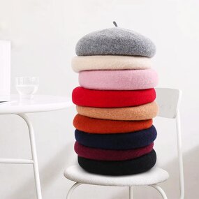 Flat Top Hat Manufacturer - OEM Custom Solid Color Wool Beret