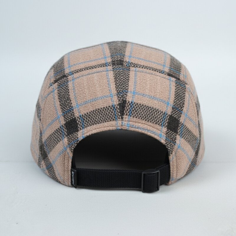 Camp Hat Factory - OEM Custom Woolen Checked Stripe Dad Hat