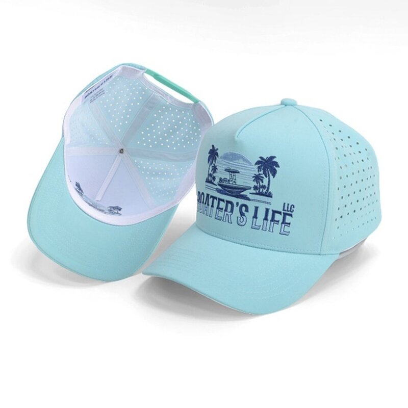 Golf Cap Supplier - OEM Custom 5-Panel Waterproof Laser Cut Cap