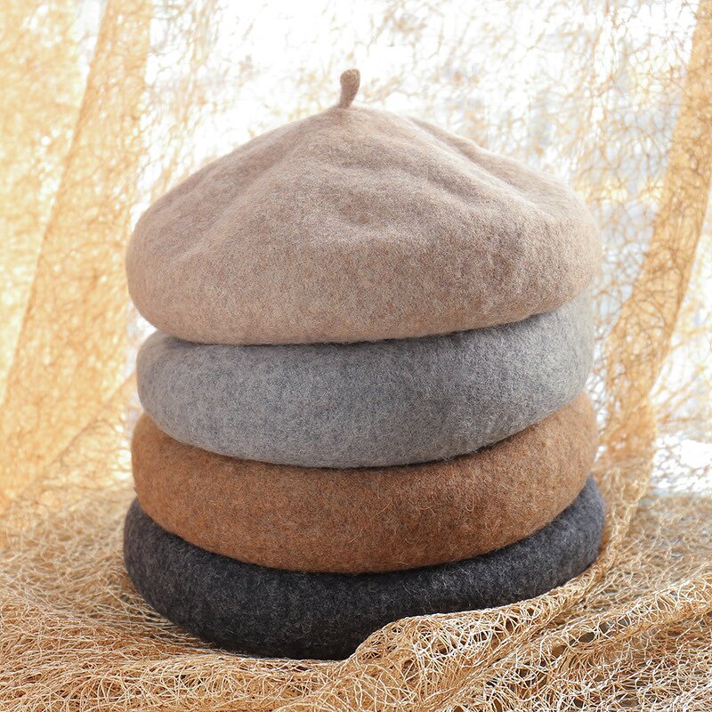 Flat Top Hat Manufacturer - OEM Custom Solid Color Wool Beret