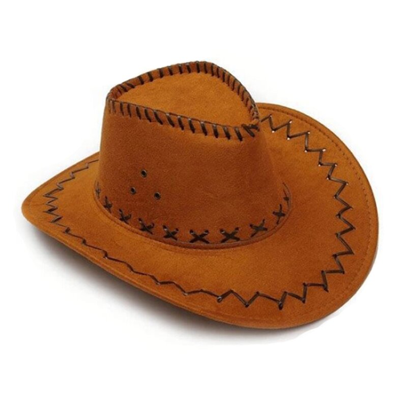 Cowboy Hat Manufacturer - OEM Brown Leather Cowboy Hat