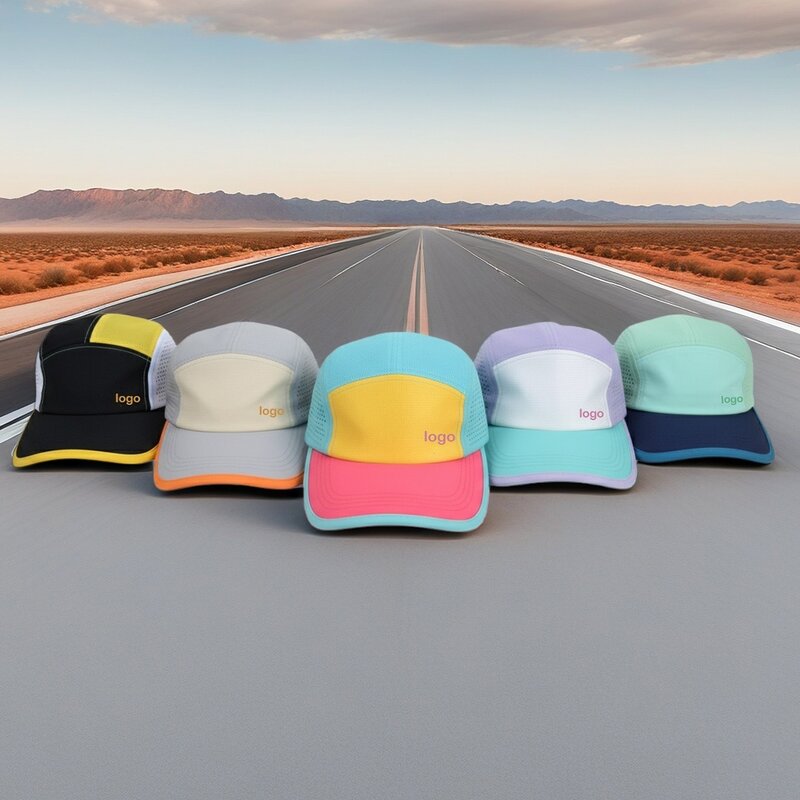 Camping Hat Supplier - BSCI Custom Recycled Laser Cut 5-Panel Cap