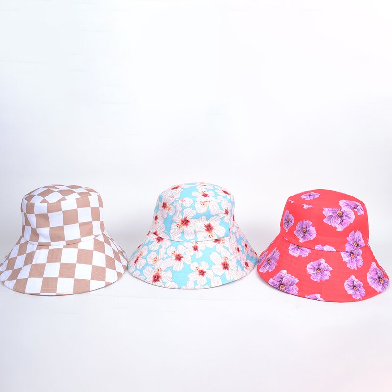 Bucket Hat Manufacturer - OEM Custom Flower Striped Beach Hat