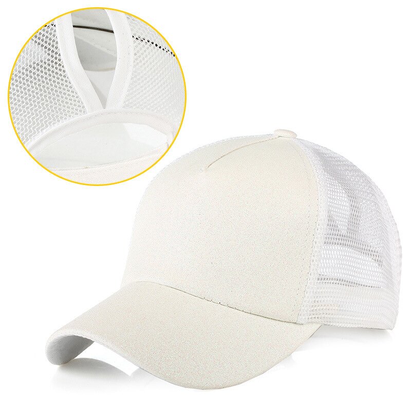 Baseball Cap Manufacturer - OEM Custom Glitter Ponytail Women's Cap