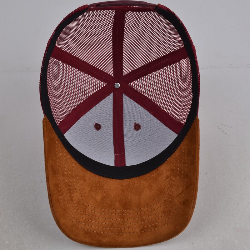 Mesh Baseball Cap Supplier - BSCI OEM Custom 6-Panel Suede Trucker Hat