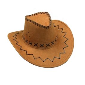 Cowboy Hat Manufacturer - OEM Brown Leather Cowboy Hat