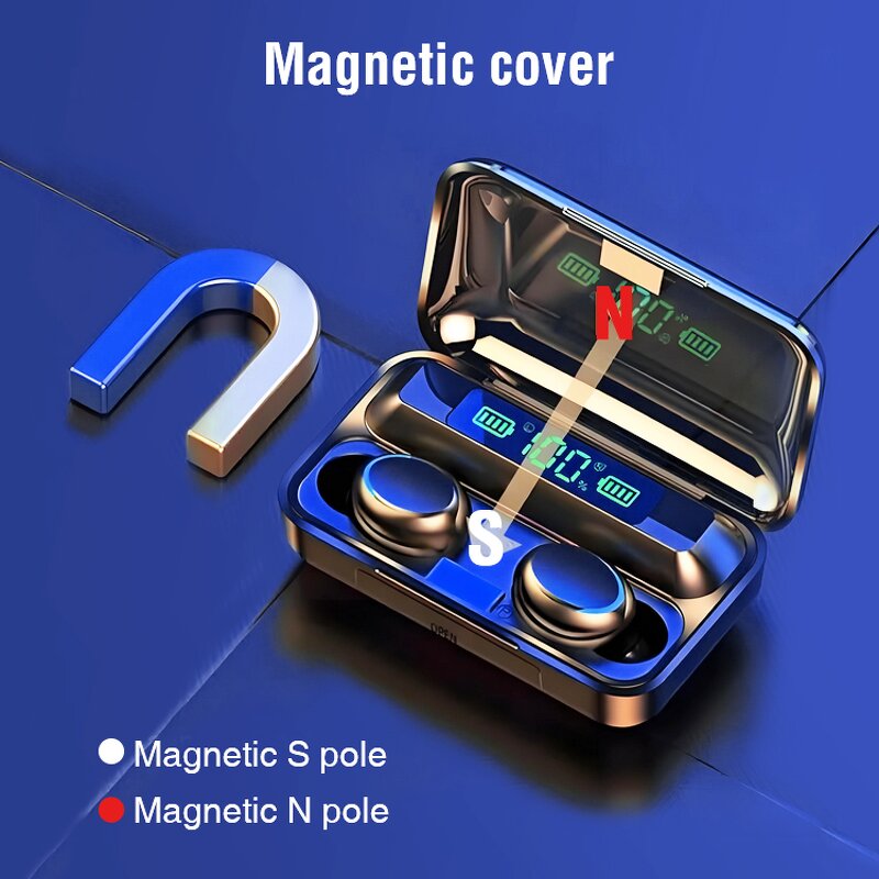 Bluetooth Earphones Supplier - F9 IPX7 Waterproof Noise Cancelling Earbuds