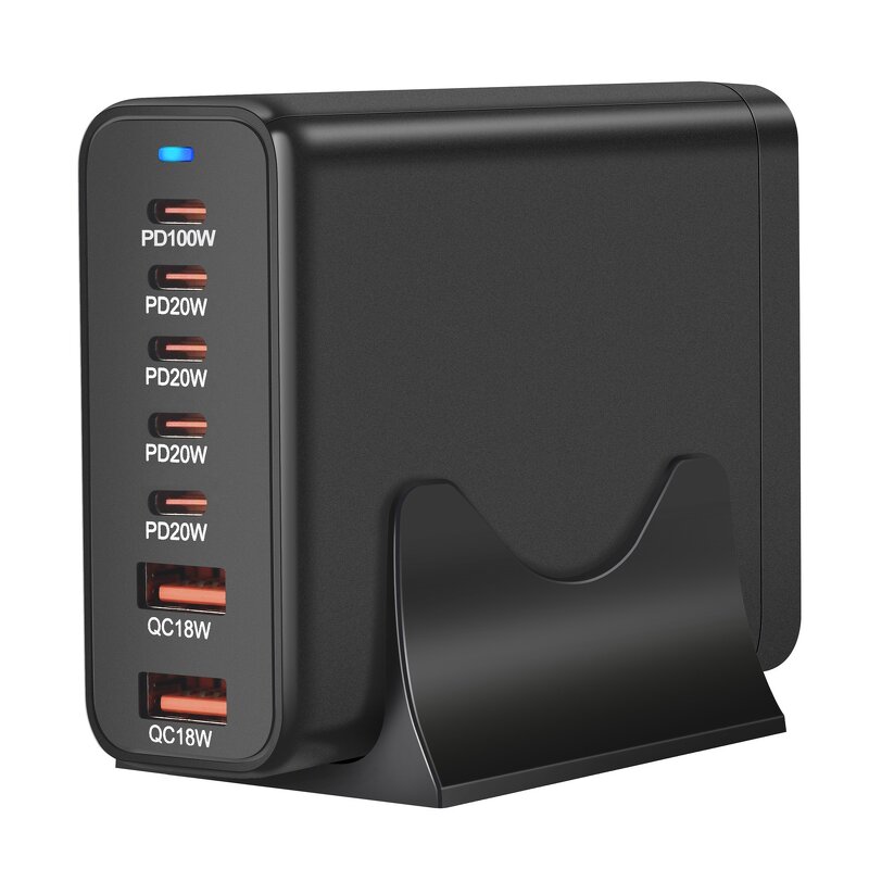 Charger Manufacturer - 220W GaN High Power Desktop Fast Charger 5+2 Port