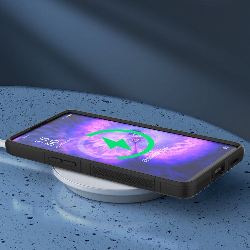 Phone Case Supplier - Flocking Lining Wireless Charging Case for OPPO Realme