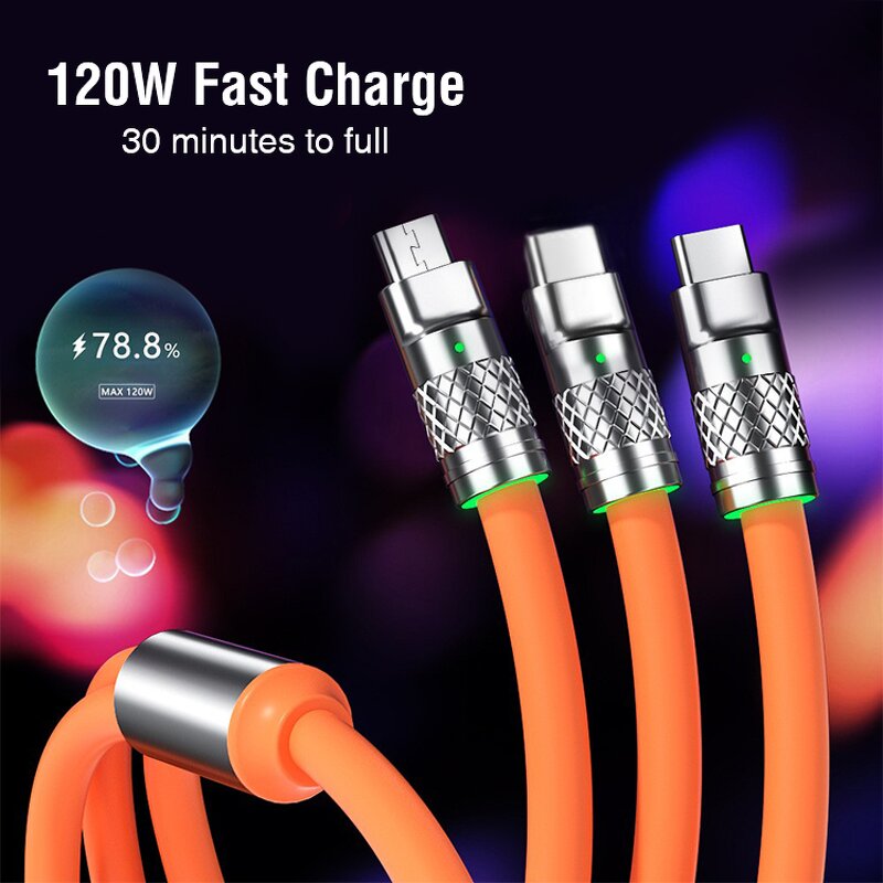 USB Cable Supplier - 120W 4-in-1 Type C to C Fast Charging Cable