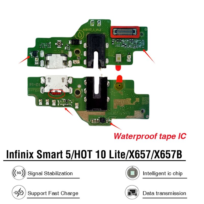 Charging Port Supplier - OEM Flex Board for Infinix Hot 50 Pro+