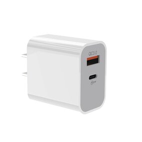 Charger Supplier - 20W Dual Port PD3.0+QC3.0 Fast Wall Charger