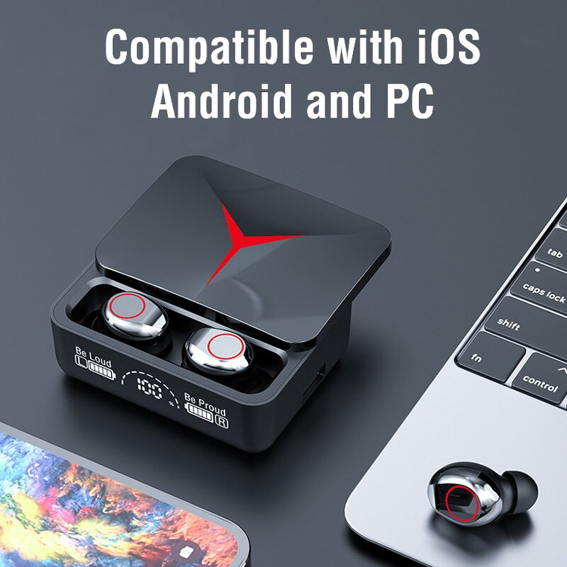 TWS Earphones Factory - M90 Enc Sliding Cover IPX7 Waterproof Headset