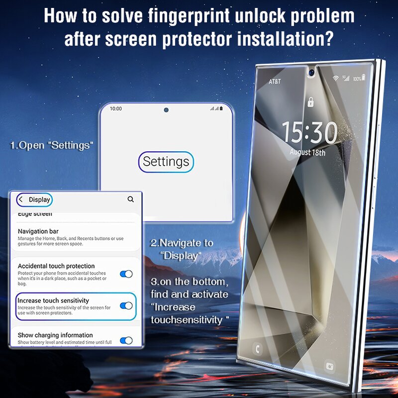 Screen Protector Factory - Clear Tempered Glass for Samsung S22 S23 S24 Series