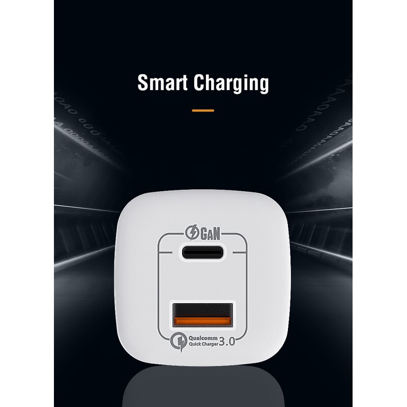 Charger Supplier - 65W GaN PD Foldable Dual Port Wall Adapter for Laptop