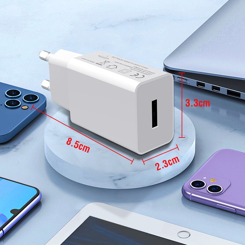 Charger Factory - 10W 5V 1A 2A EU Plug USB Wall Charger Adapter