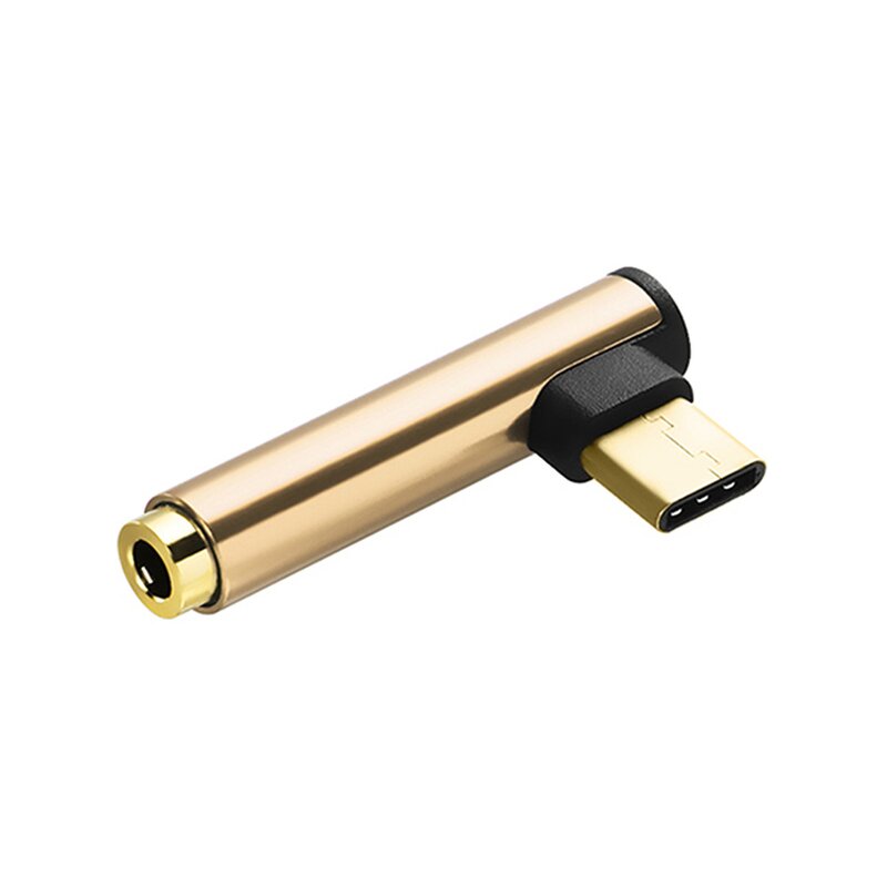 Audio Adapter Supplier - Type C to 3.5Mm Gold-Plated Elbow Audio Adapter