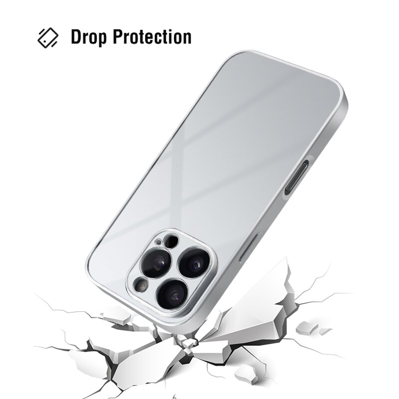 iPhone Case Manufacturer - OEM Silver Mirror Soft TPU Cover for iPhone 16