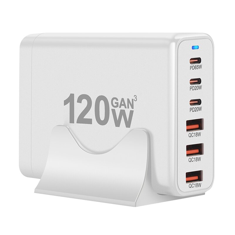Charger Manufacturer - 120W GaN High Power Desktop Fast Charger 3+3 Port