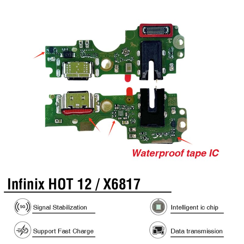 USB Charging Port Factory - OEM Flex Cable for Tecno Infinix Hot 12
