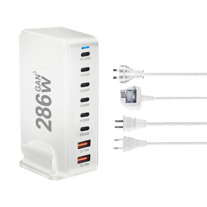 Charger Factory - 286W GaN MultiPort High Power Desktop Fast Charger