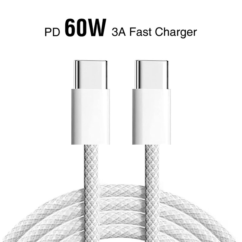 Type C Cable Factory - 60W Braided Nylon for iPhone 15 16