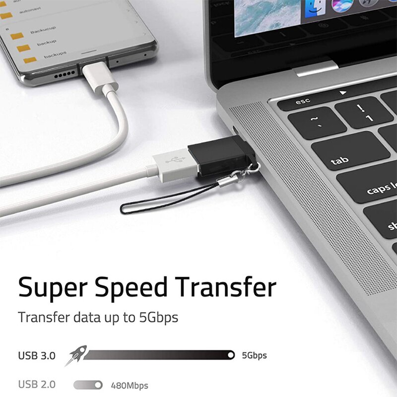 USB Adapter Supplier - Type C to USB 3.0 Converter with Rope